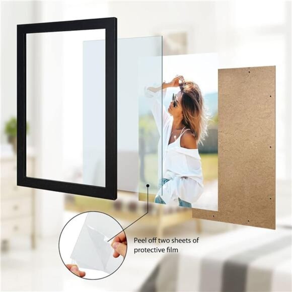 New 16x20 Poster Frame in Black with Polished Plexiglass Set of 5 Horizontal - Picture 3 of 7